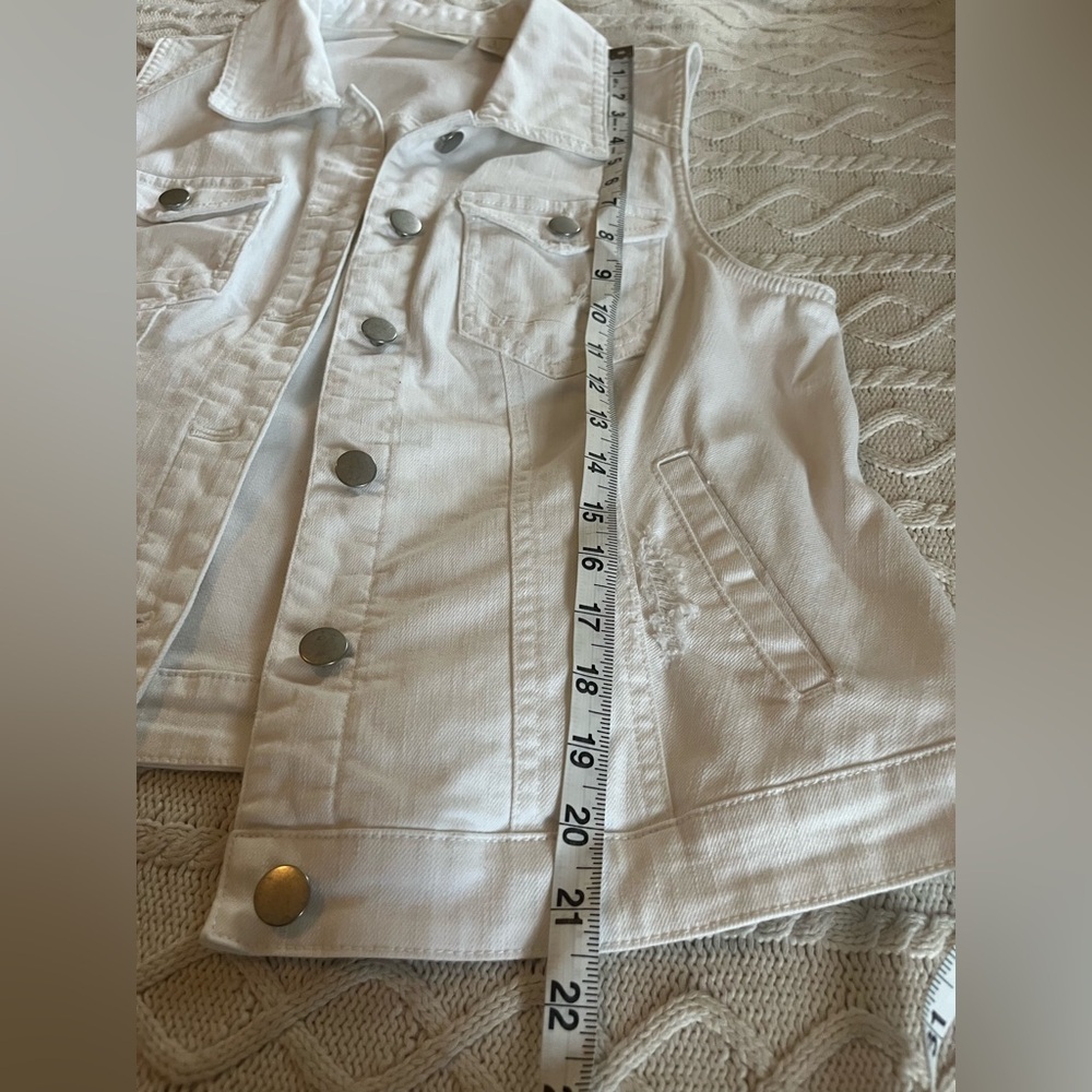Chico's White Denim Vest - Picture 15 of 15